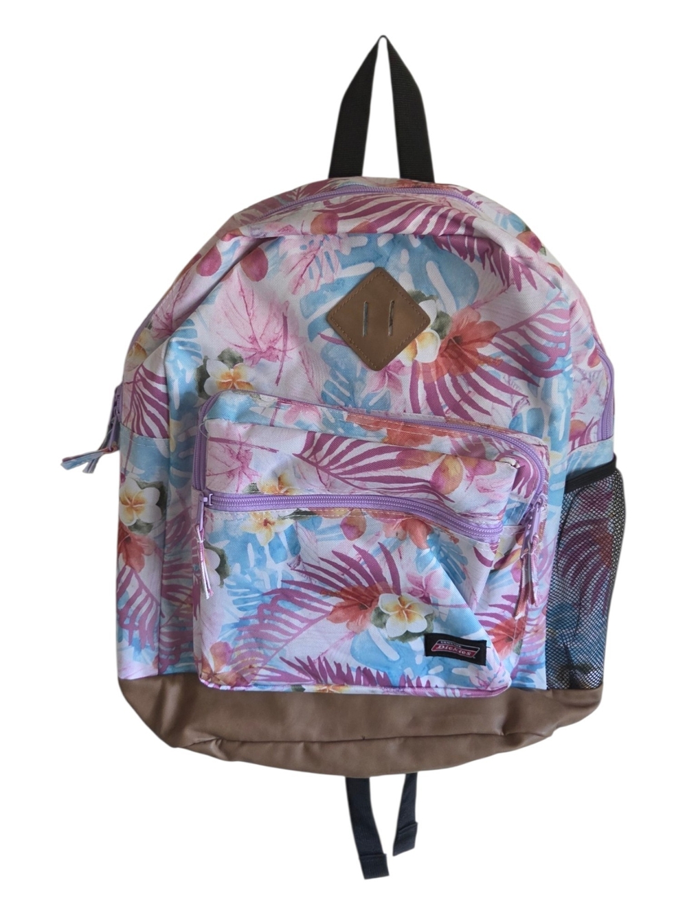 Dickies Floral Print Backpack in Pink, Blue and Brown